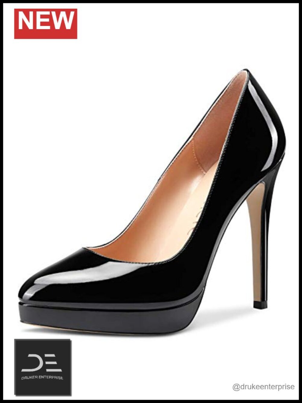 Women's Stiletto Pumps with Platform, Microfiber, Formal Office Heels
